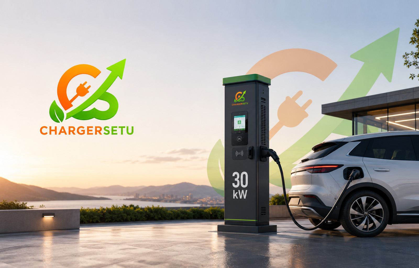 Electric vehicle charging at ChargerSetu station